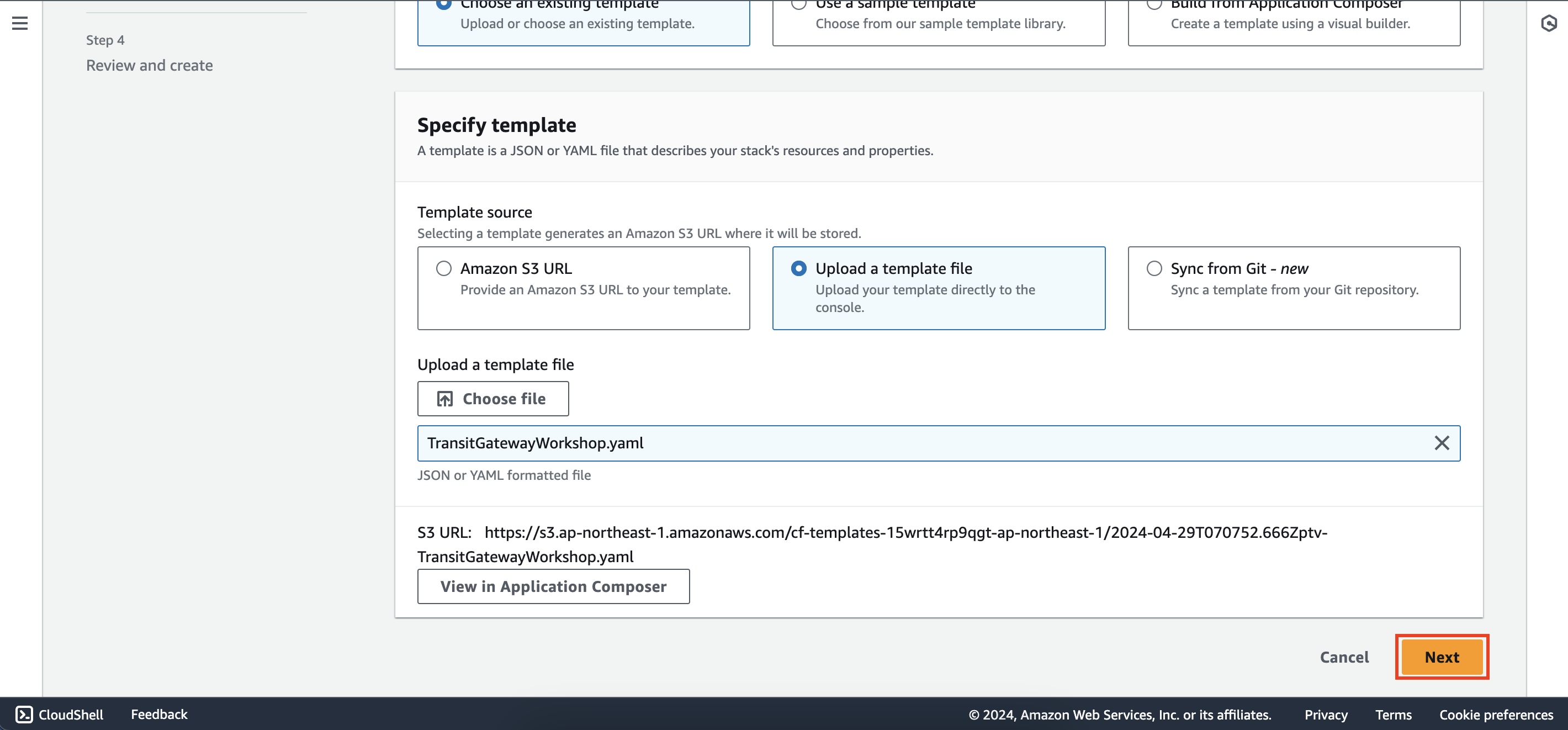 Deploy CloudFormation Stack