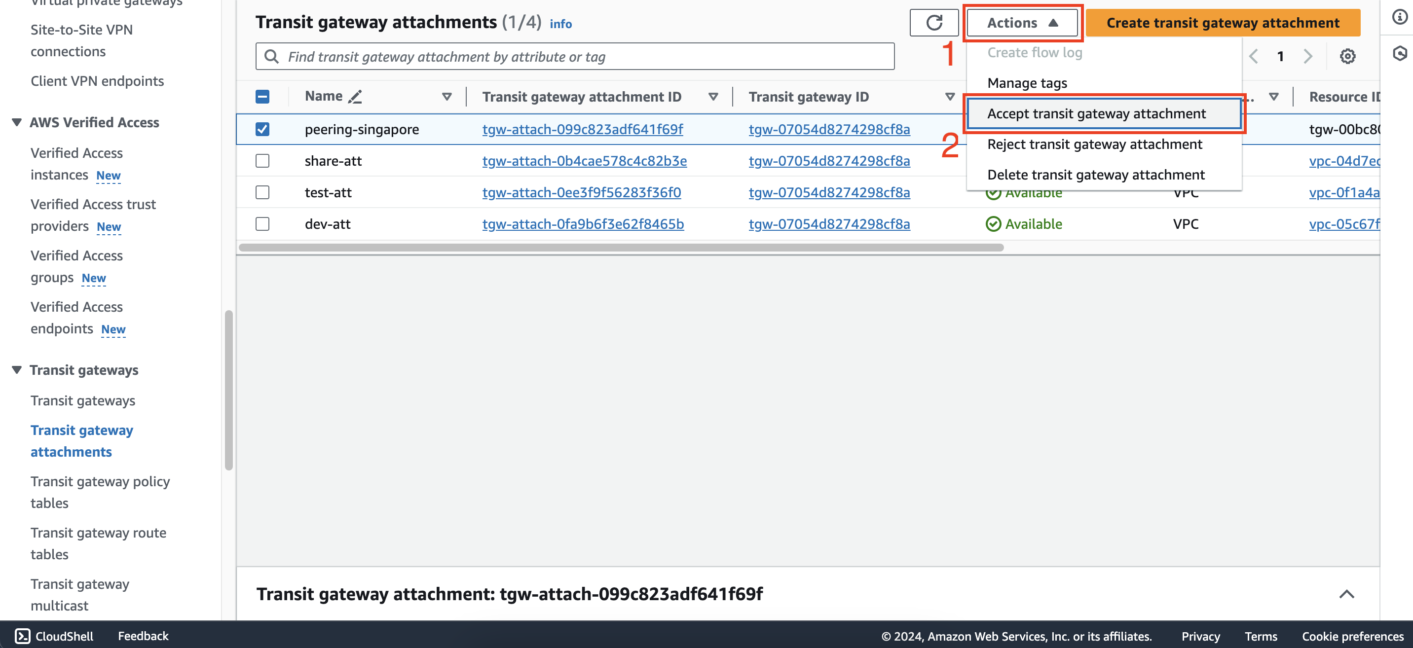 Configure route tables