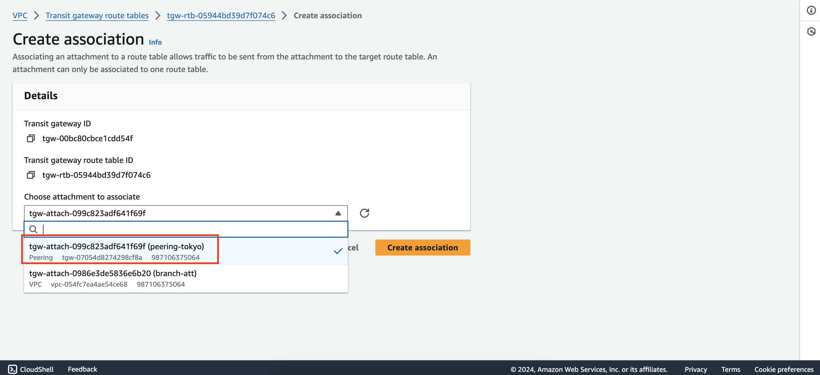 Configure route tables