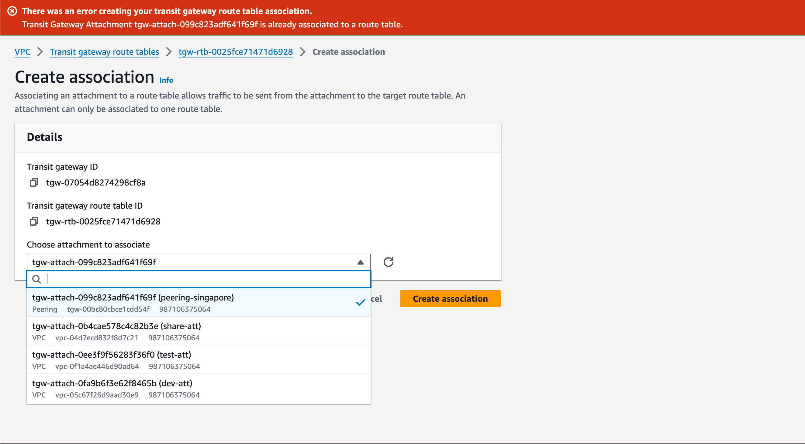 Configure route tables