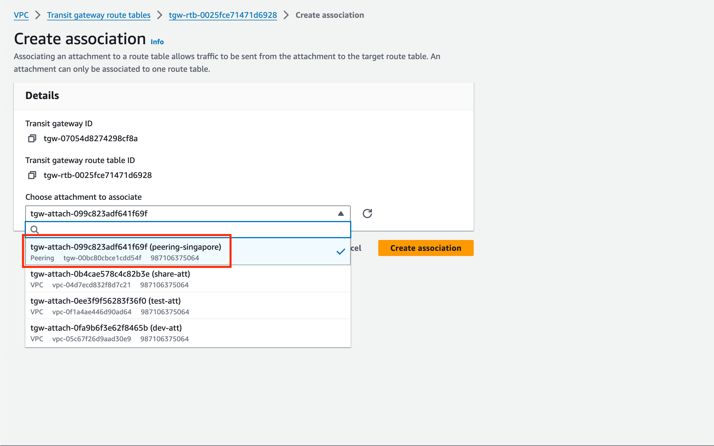 Configure route tables