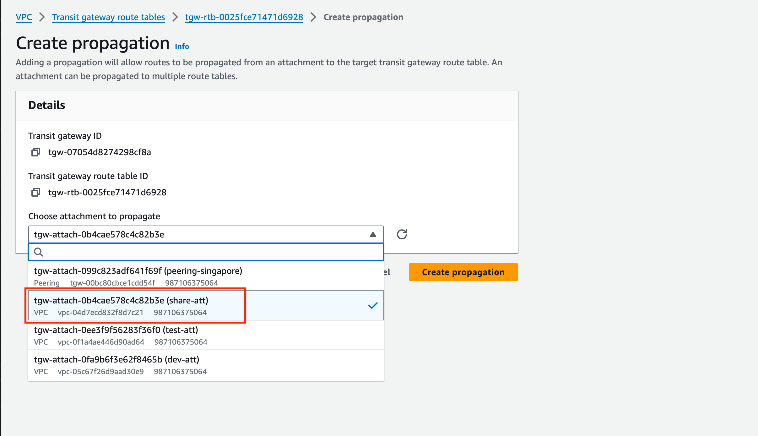 Configure route tables