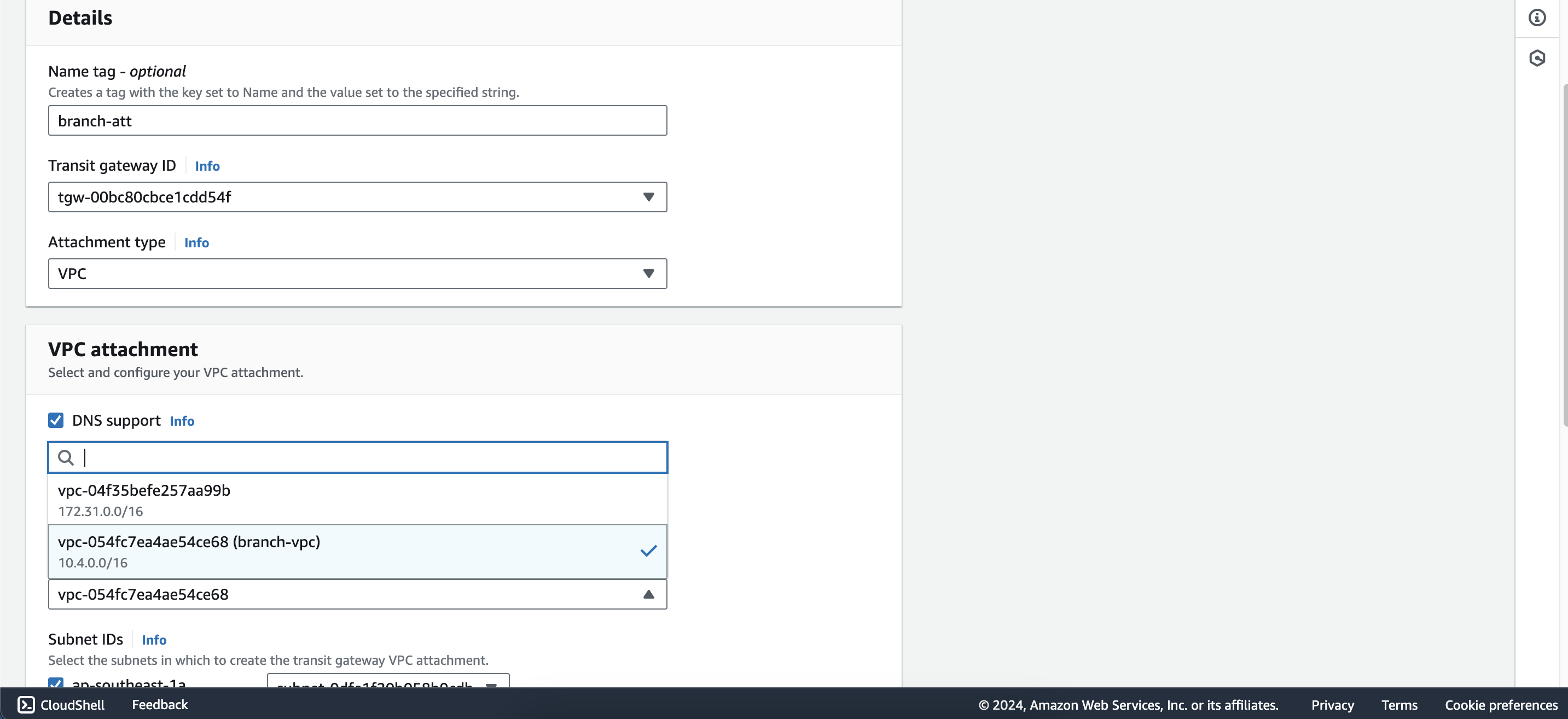 Configure route tables