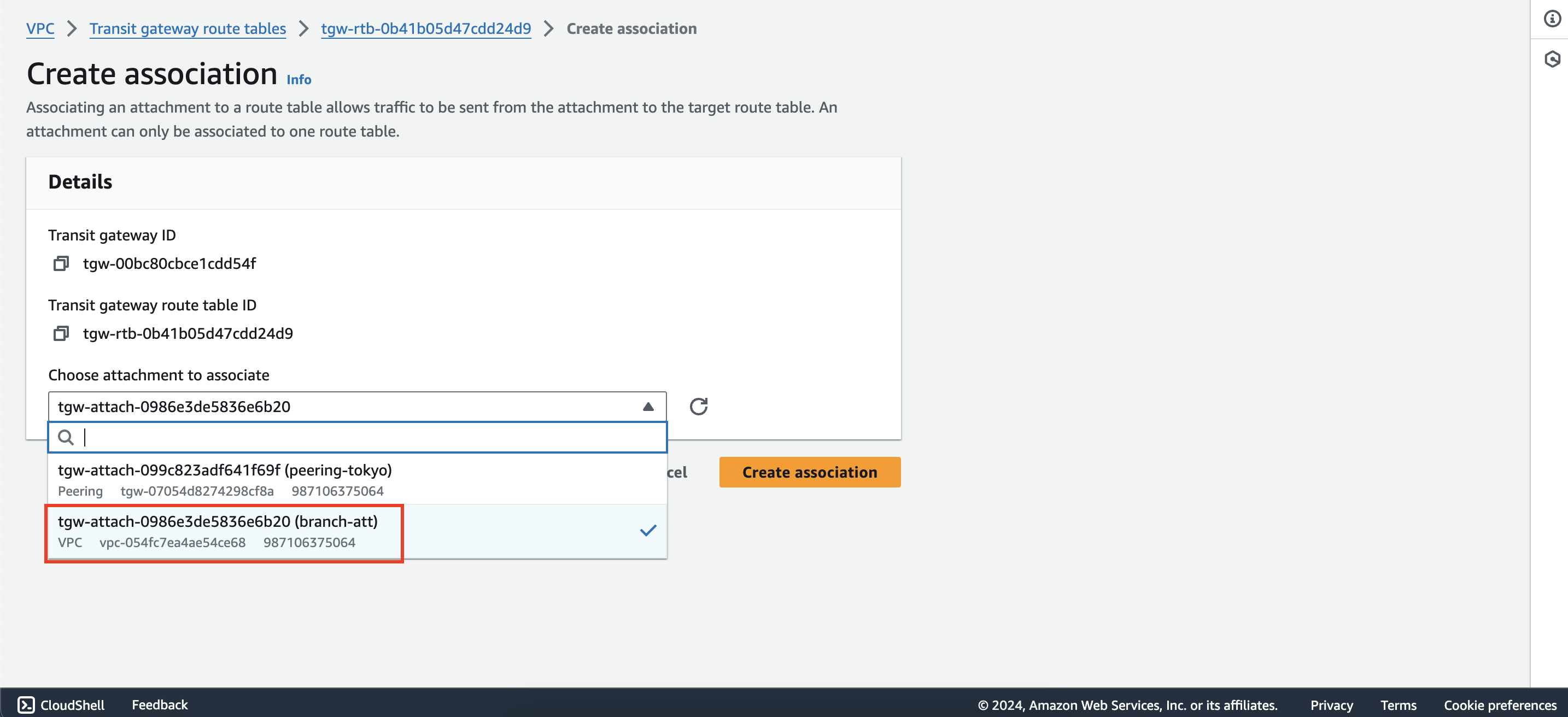 Configure route tables