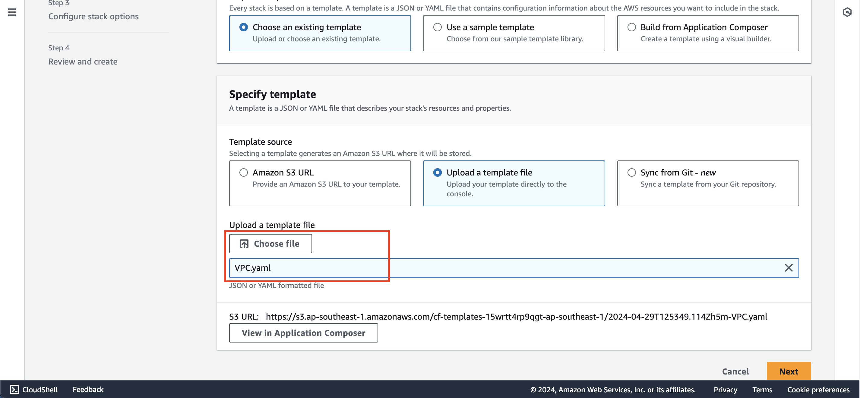 Deploy CloudFormation Stack