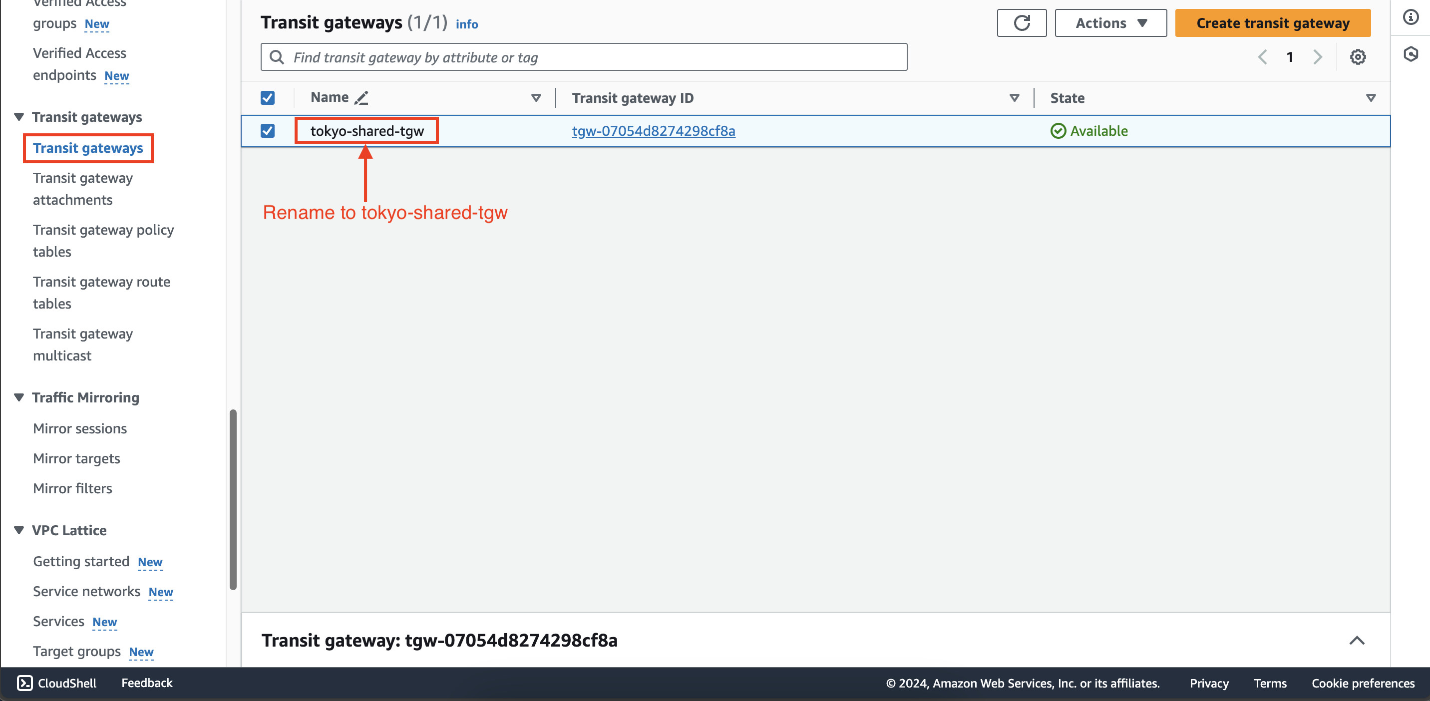 Configure route tables