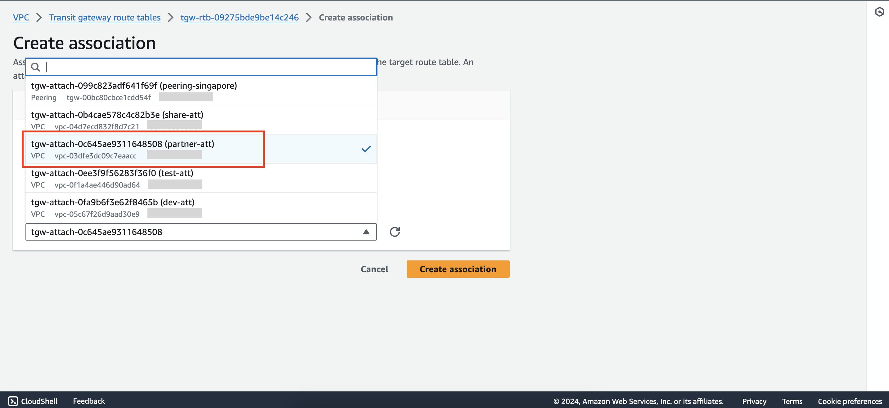 Configure route tables