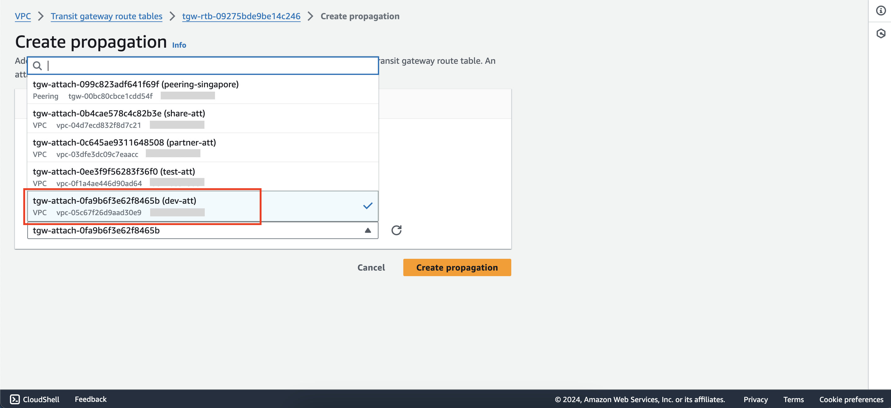 Configure route tables