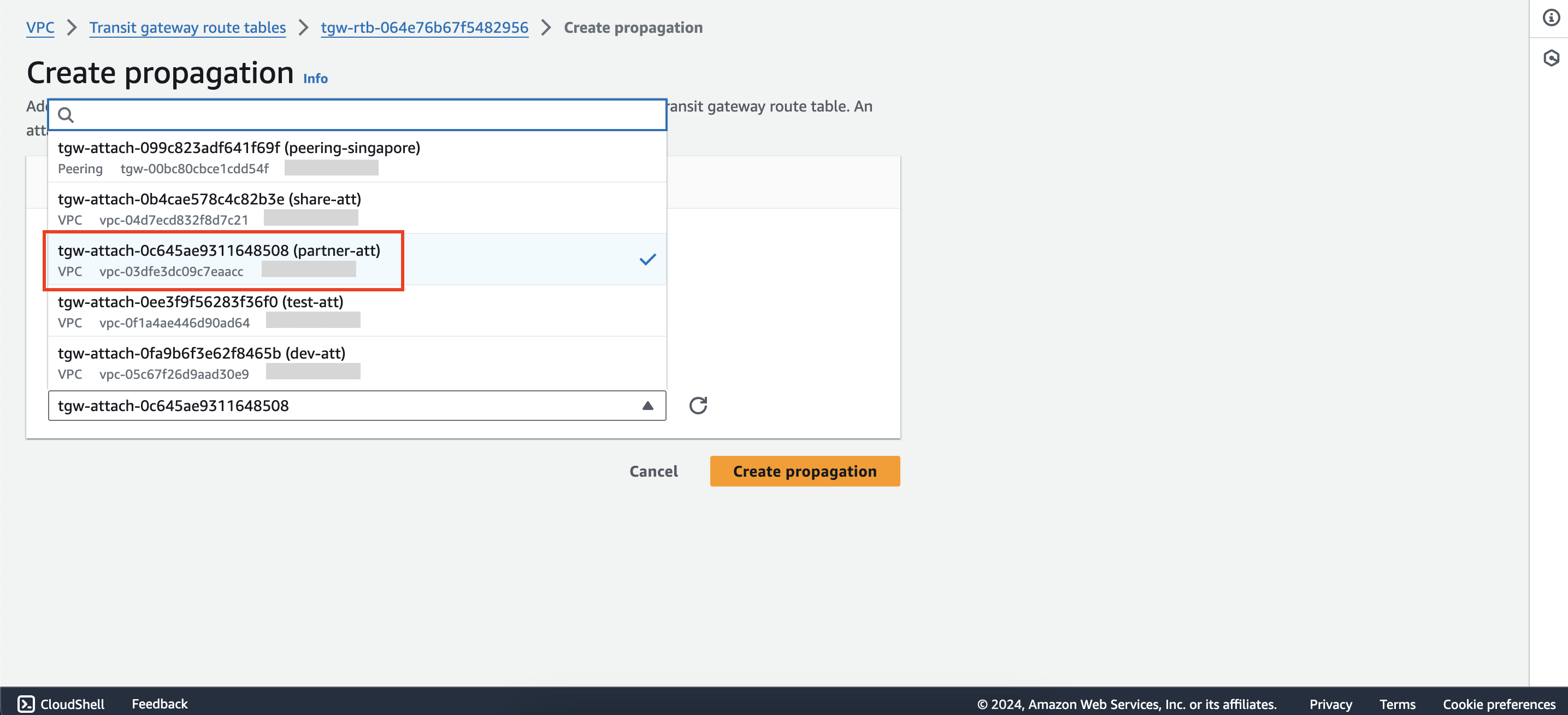 Configure route tables