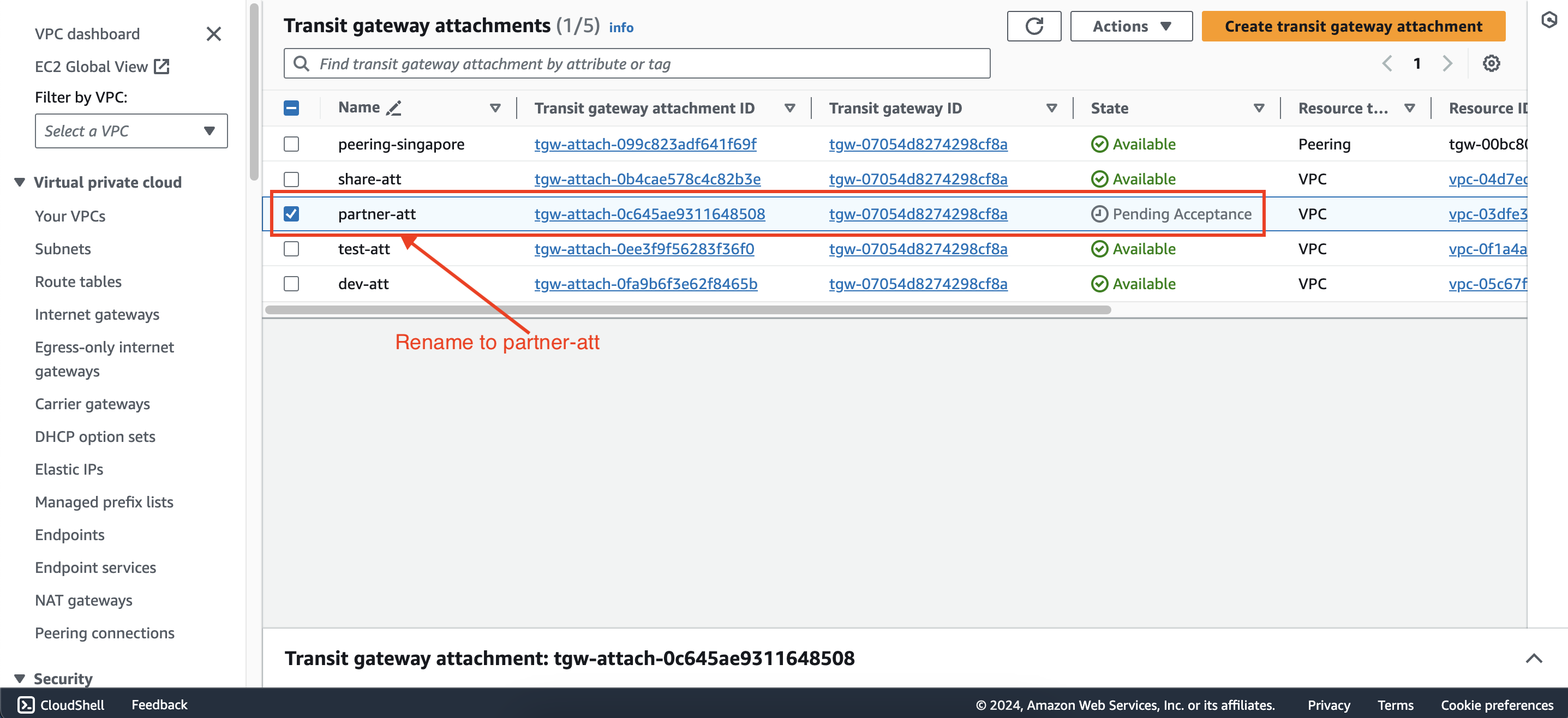 Configure route tables