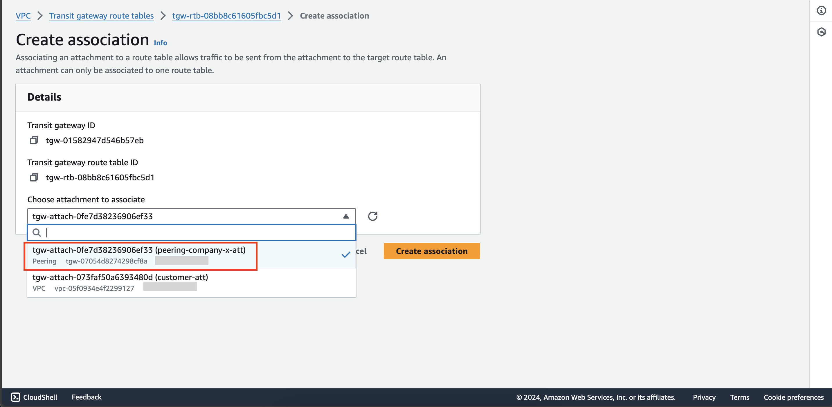 Configure route tables