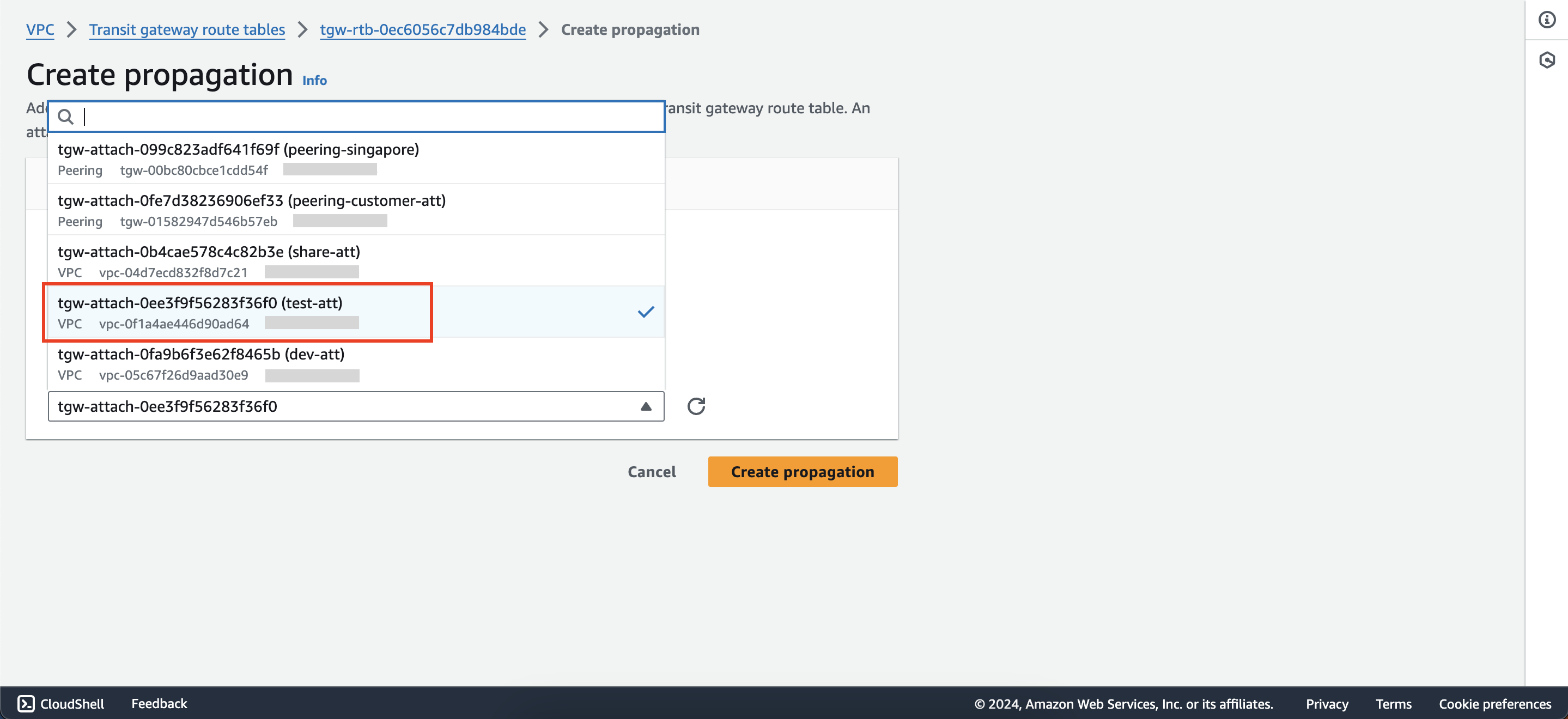 Configure route tables